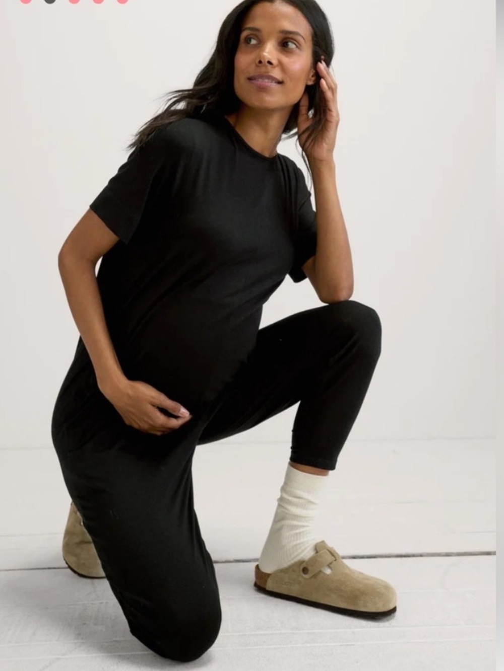 HATCH Maternity The Walkabout Black Jumpsuit Short Sleeve Size 1/ US Small